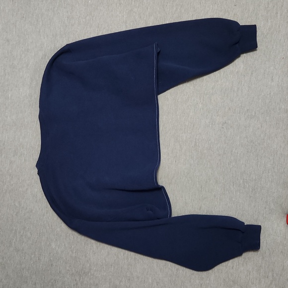 Vintage Y2K Custom Reworked Upcycled Super Crop Oversized Pullover Sweatshirt - Picture 3 of 9